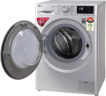 LG 7 kg With Steam Fully Automatic Front Load Washing Machine with In-built Heater Silver  (FHT1207ZNL)(OPEN BOX) LG 7 kg With Steam Fully Automatic Front Load Washing Machine with In-built Heater Silver  (FHT1207ZNL)(OPEN BOX)